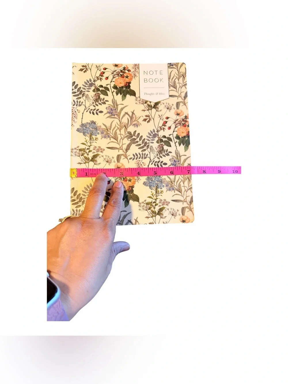 Botanical Cream Floral Soft Cover Notebook - Elegant Home Office Journal NWOT